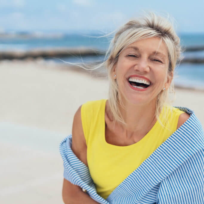 Laughing vivacious woman with a sense of humour antioxydant biofar